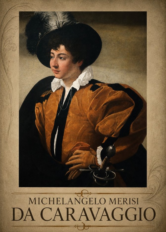 Michelangelo Merisi da Caravaggio Young Man with a Plumed Hat No3 - Juliste