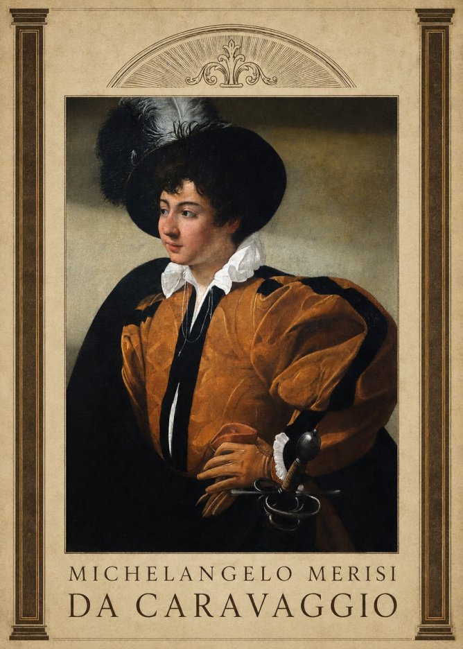 Michelangelo Merisi da Caravaggio Young Man with a Plumed Hat No5 - Juliste