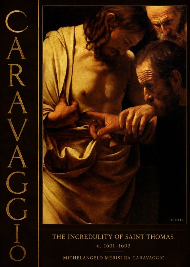Michelangelo Merisi da Caravaggio The Incredulity of Saint Thomas I No2 - Juliste
