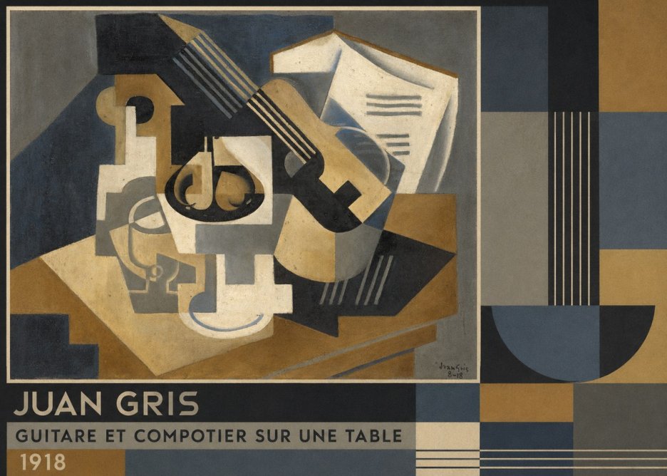 Juan Gris Guitare Et Compotier Sur Une Table No5 - Juliste