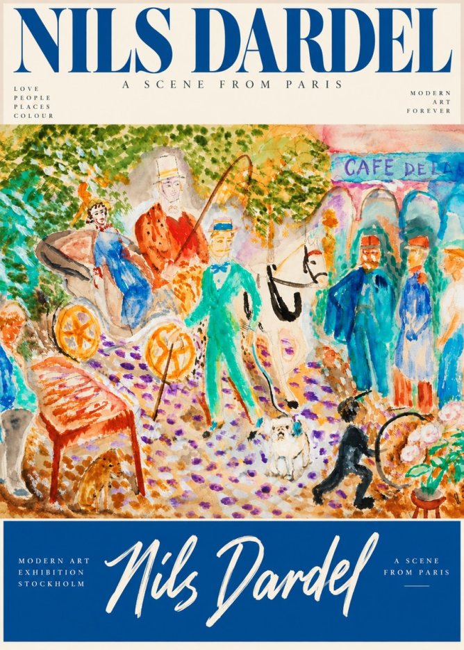 Nils Dardel A Scene from Paris No3 - Juliste