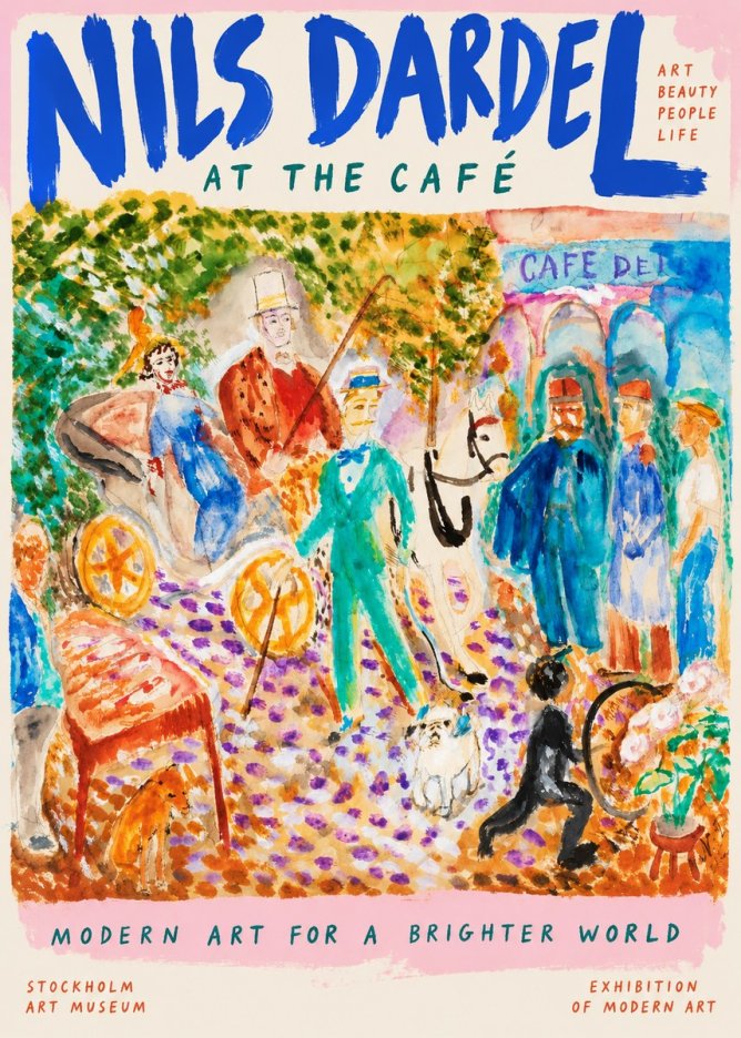 Nils Dardel A Scene from Paris No6 - Juliste