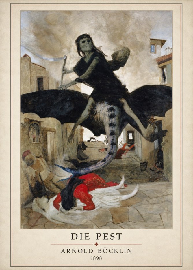 Arnold Böcklin Die Pest I No1 - Juliste