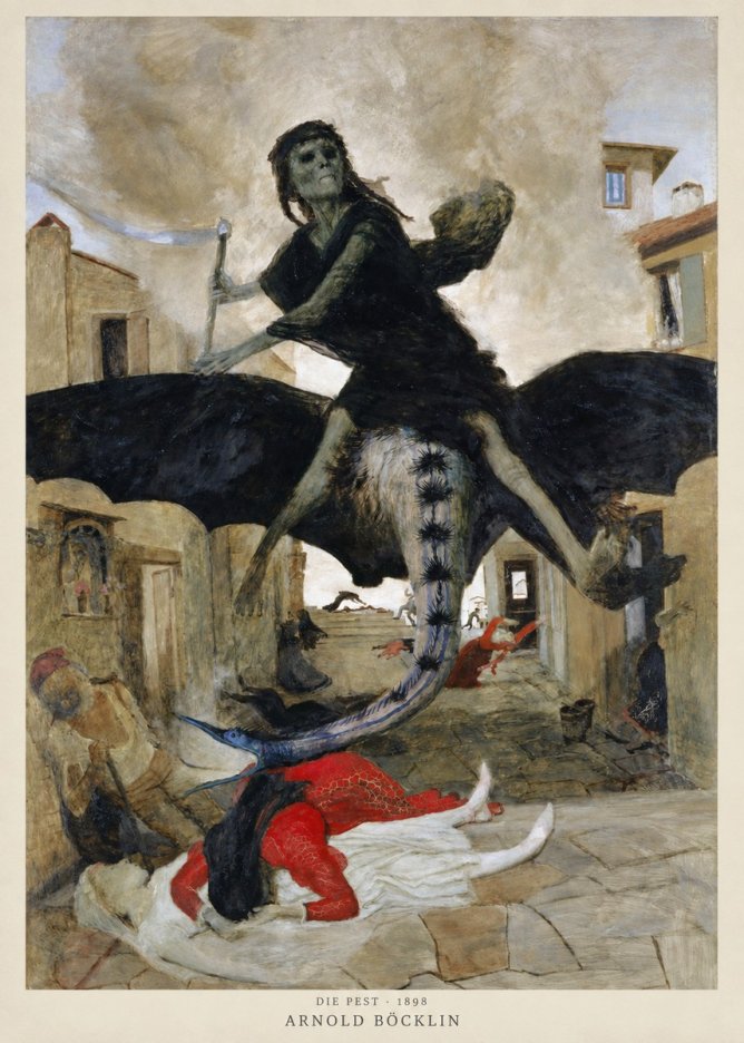 Arnold Böcklin Die Pest I No2 - Juliste