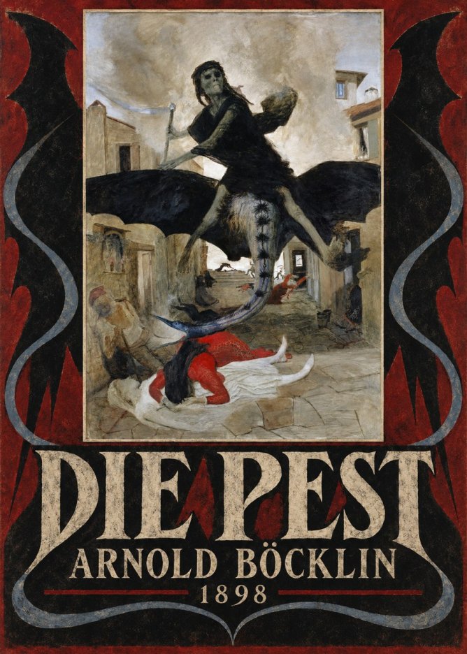 Arnold Böcklin Die Pest I No6 - Juliste