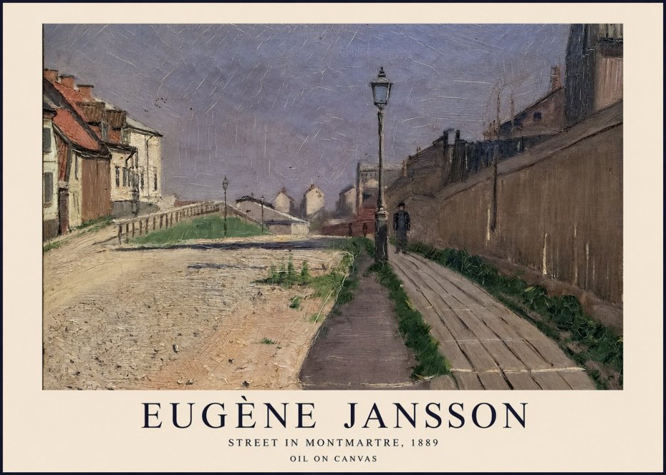 Eugène Jansson Street in Montmartre, 1889 No1 - Juliste