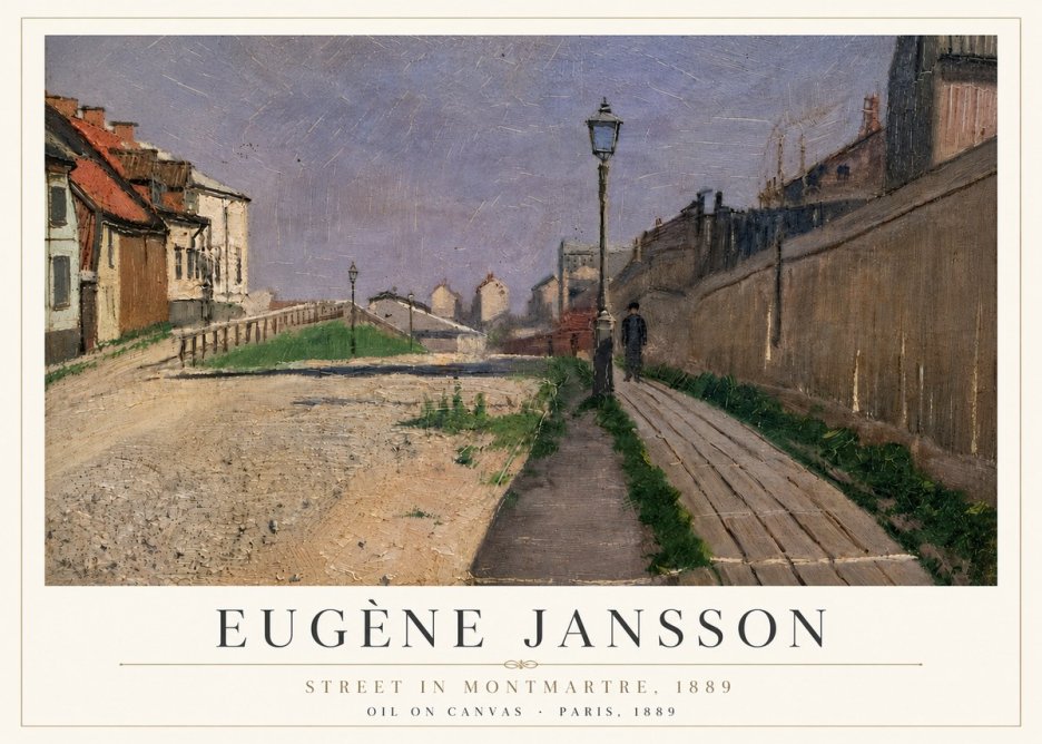 Eugène Jansson Street in Montmartre, 1889 No6 - Juliste