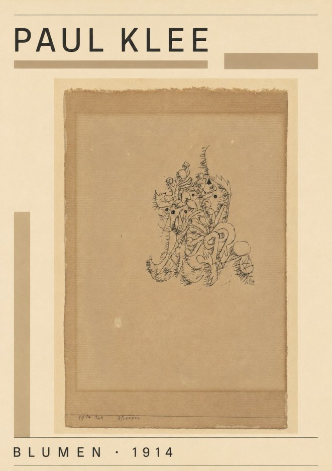 Paul Klee Blumen I No4 - Juliste