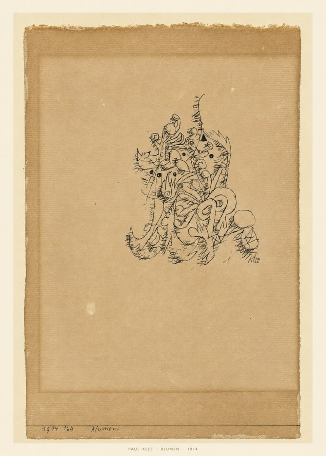 Paul Klee Blumen I No6 - Juliste
