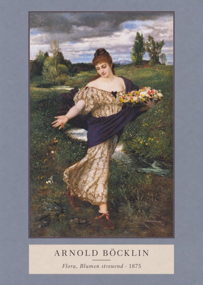 Arnold Böcklin Flora, Blumen Streuend I No4 - Juliste