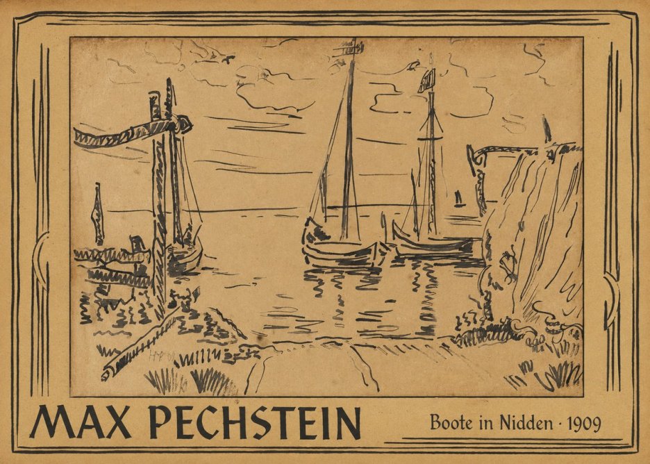 Max Pechstein Boote in Nidden No1 - Juliste