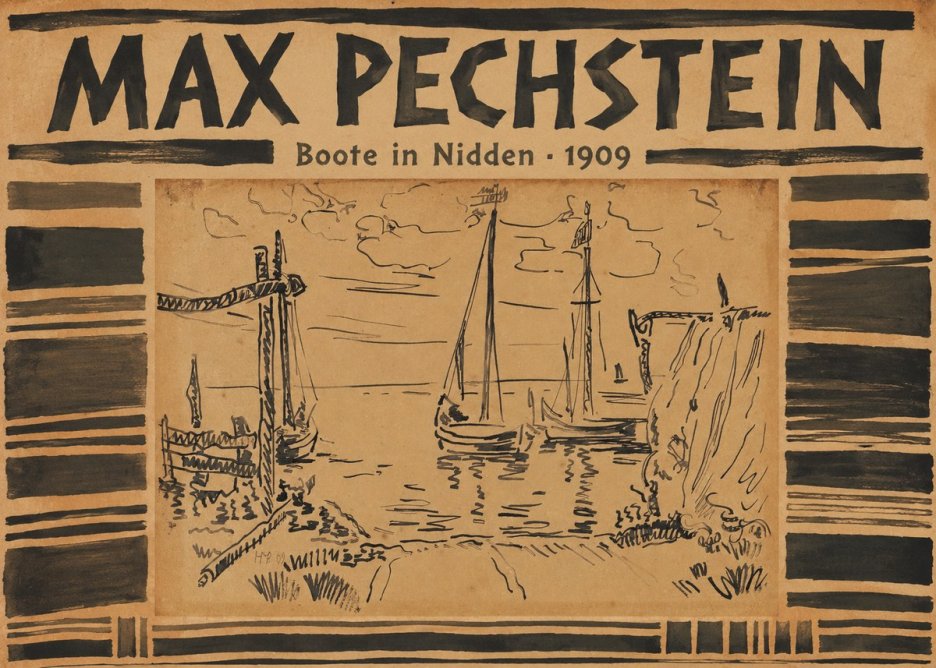 Max Pechstein Boote in Nidden No3 - Juliste