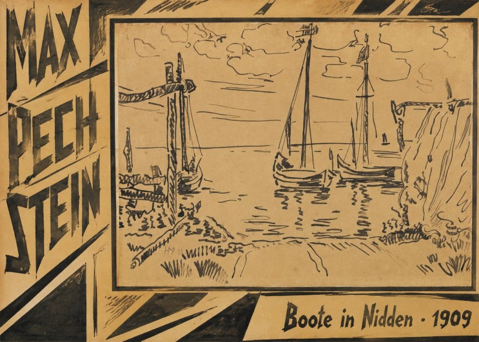 Max Pechstein Boote in Nidden No5 - Juliste