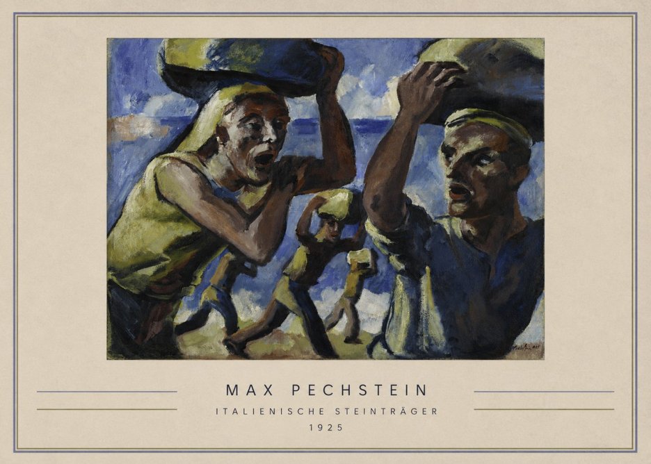 Max Pechstein Italienische Steinträger No3 - Juliste