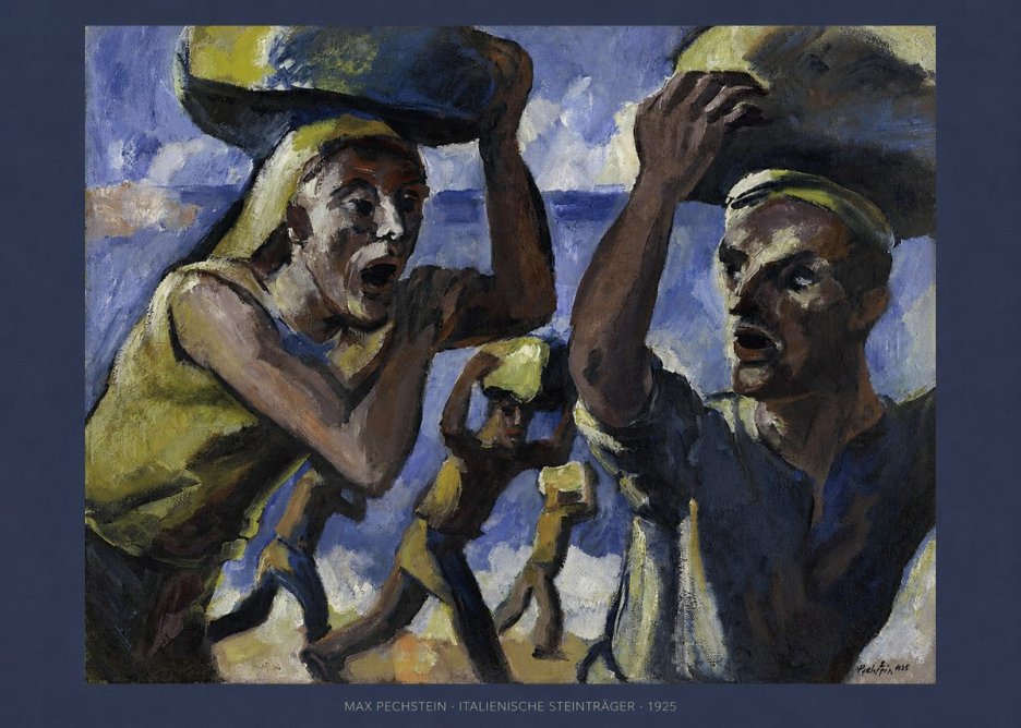 Max Pechstein Italienische Steinträger No5 - Juliste