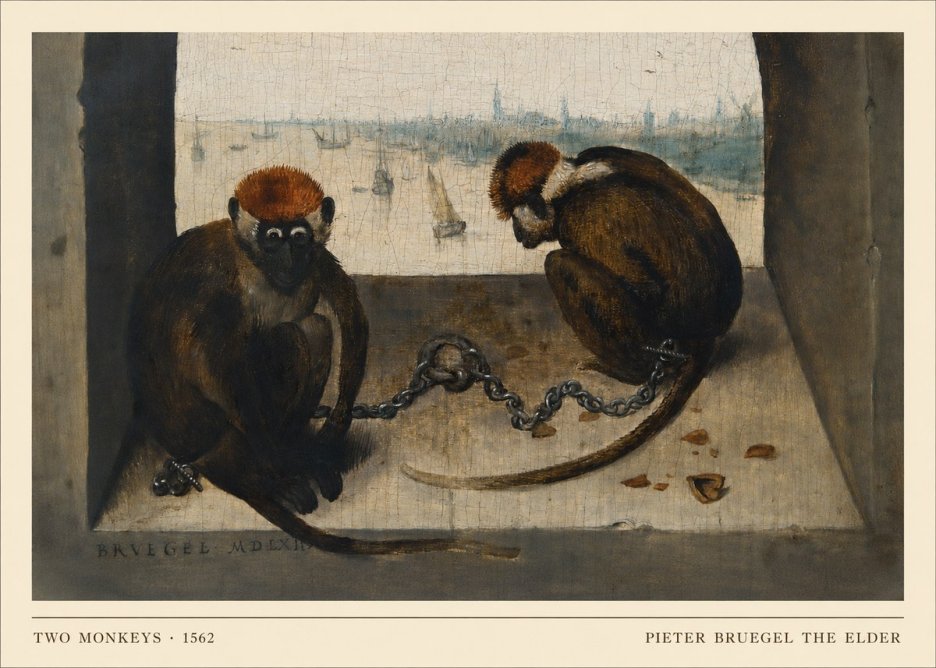 Pieter Bruegel Two Monkeys I No4 - Juliste