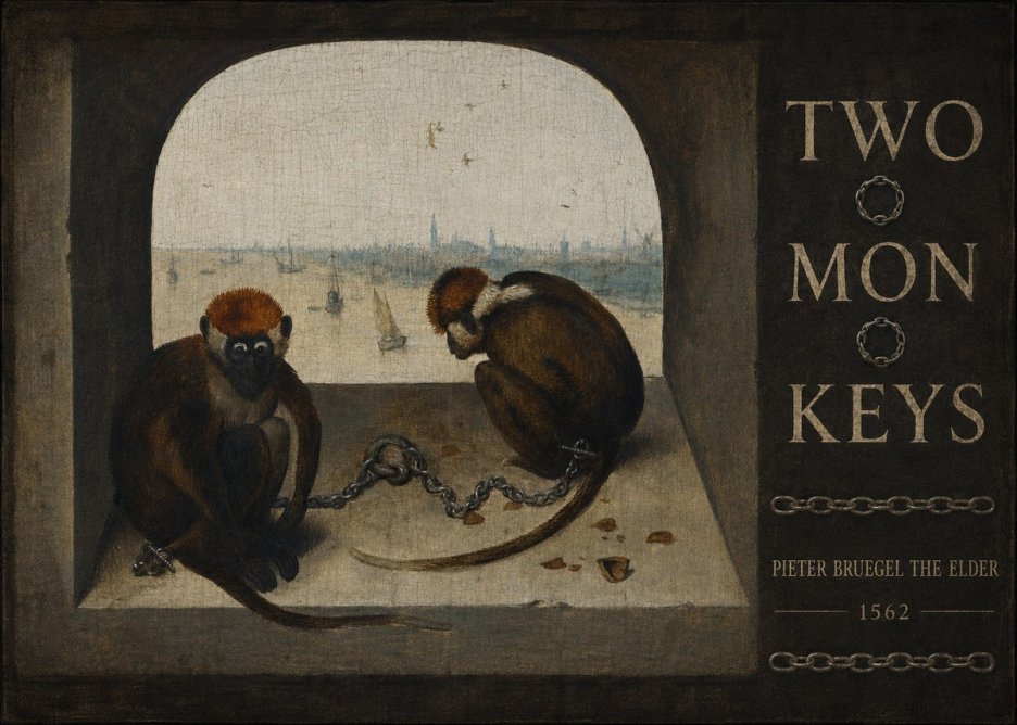 Pieter Bruegel Two Monkeys I No5 - Juliste