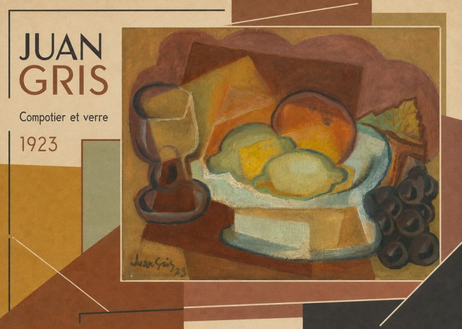 Juan Gris Compotier Et Verre No2 - Juliste