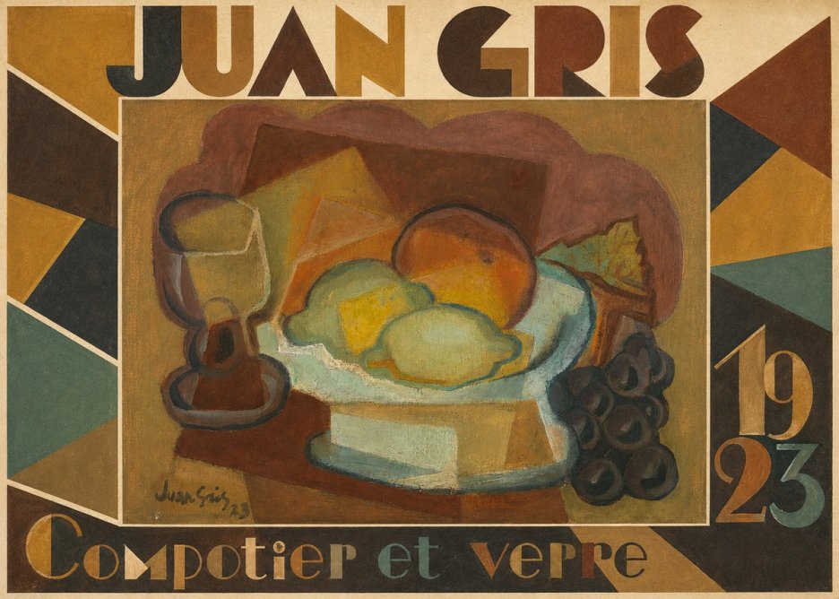 Juan Gris Compotier Et Verre No4 - Juliste