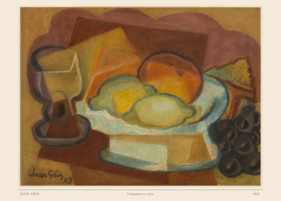 Juan Gris Compotier Et Verre No6 - Juliste