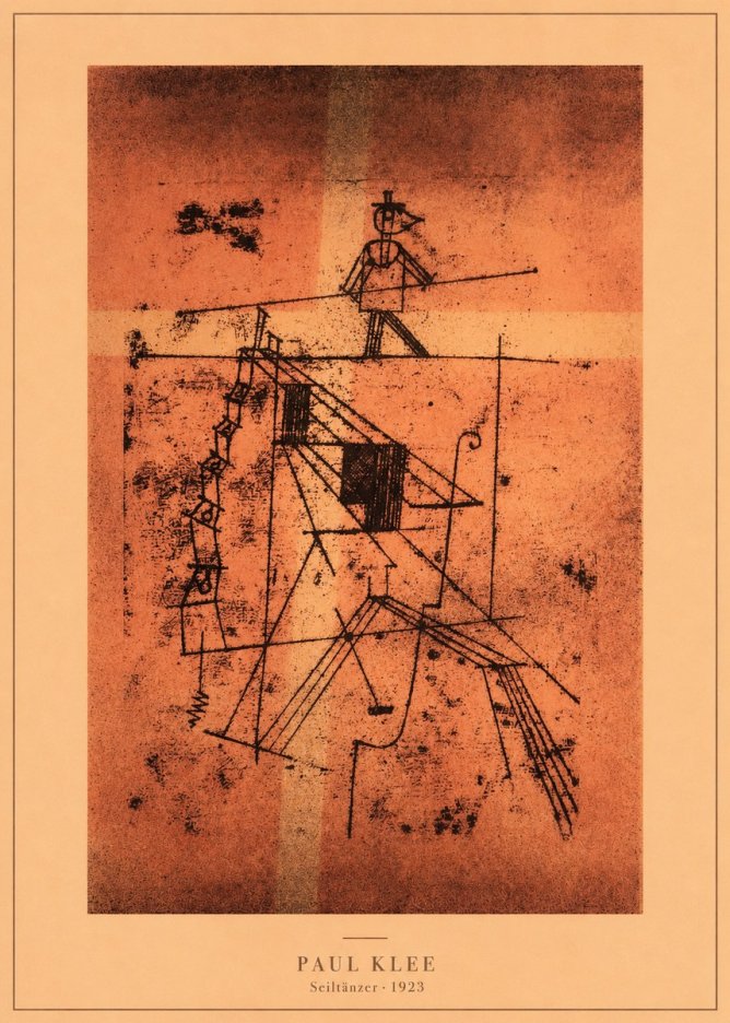 Paul Klee Seiltänzer I No3 - Juliste