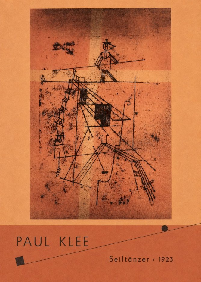 Paul Klee Seiltänzer I No4 - Juliste