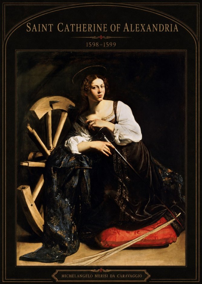 Michelangelo Merisi da Caravaggio Saint Catherine of Alexandria I No3 - Juliste