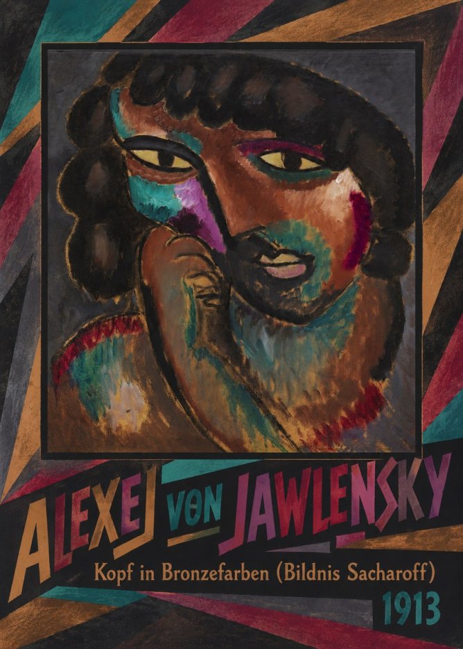 Alexej von Jawlensky Kopf in Bronzefarben (Bildnis Sacharoff) No5 - Juliste