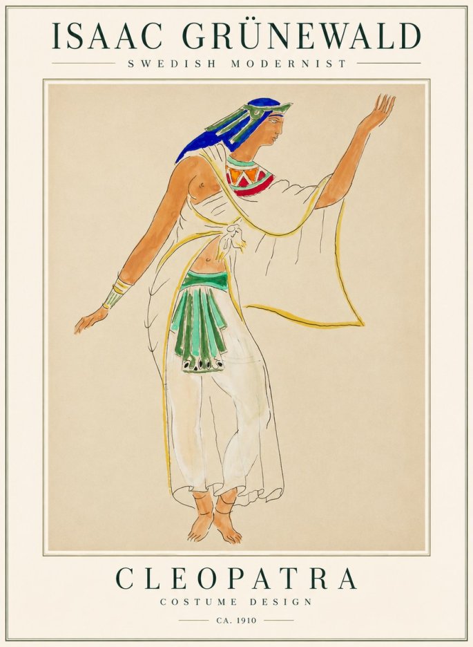 Isaac Grünewald Cleopatra - Costume Design No1 - Juliste