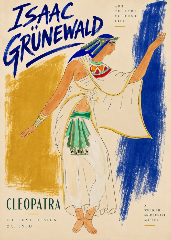 Isaac Grünewald Cleopatra - Costume Design No5 - Juliste