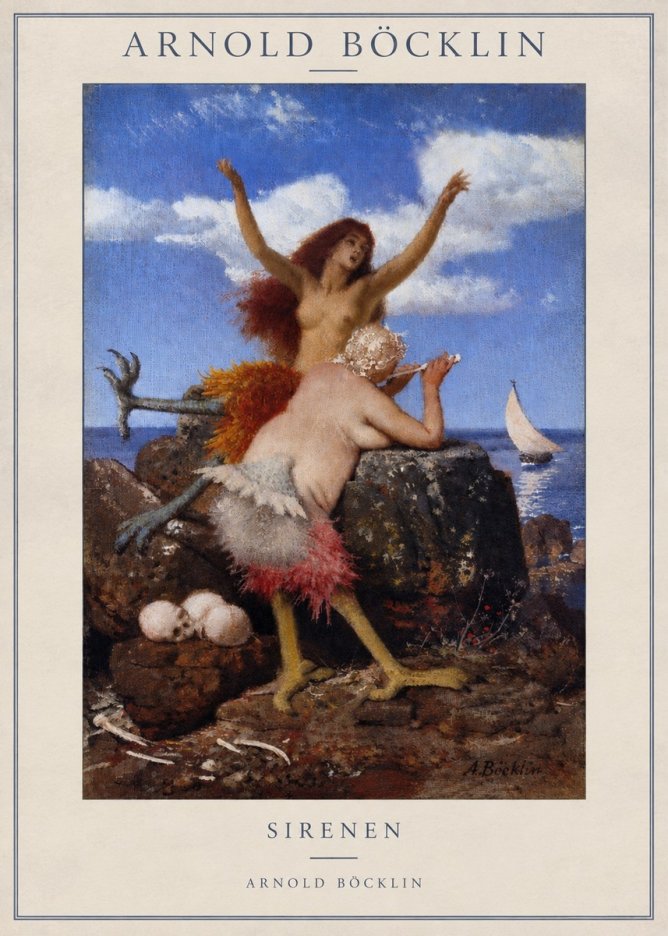 Arnold Böcklin Sirenen No3 - Juliste