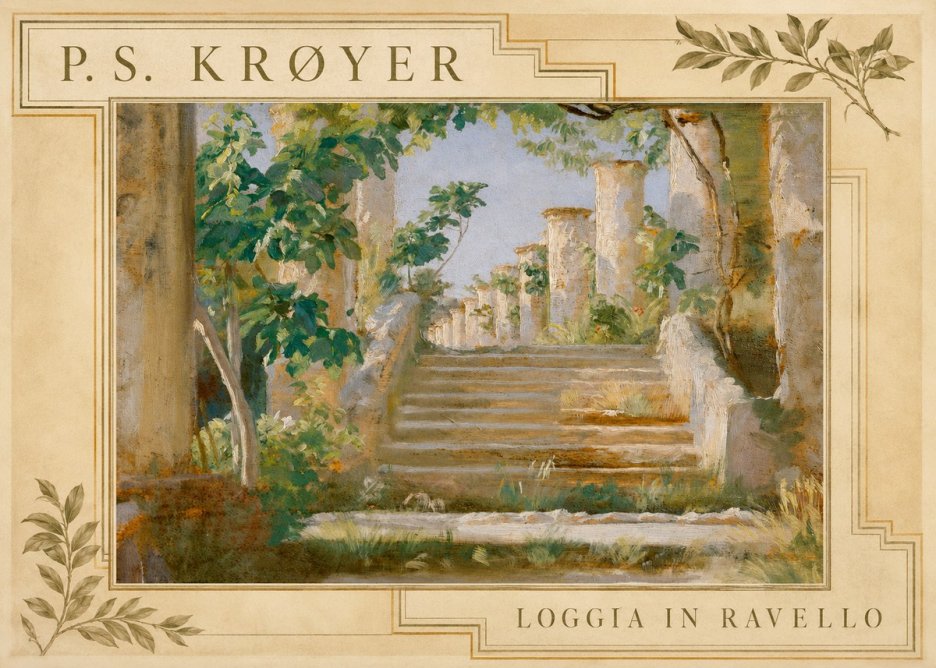 P.S. Krøyer Loggia in Ravello No3 - Juliste