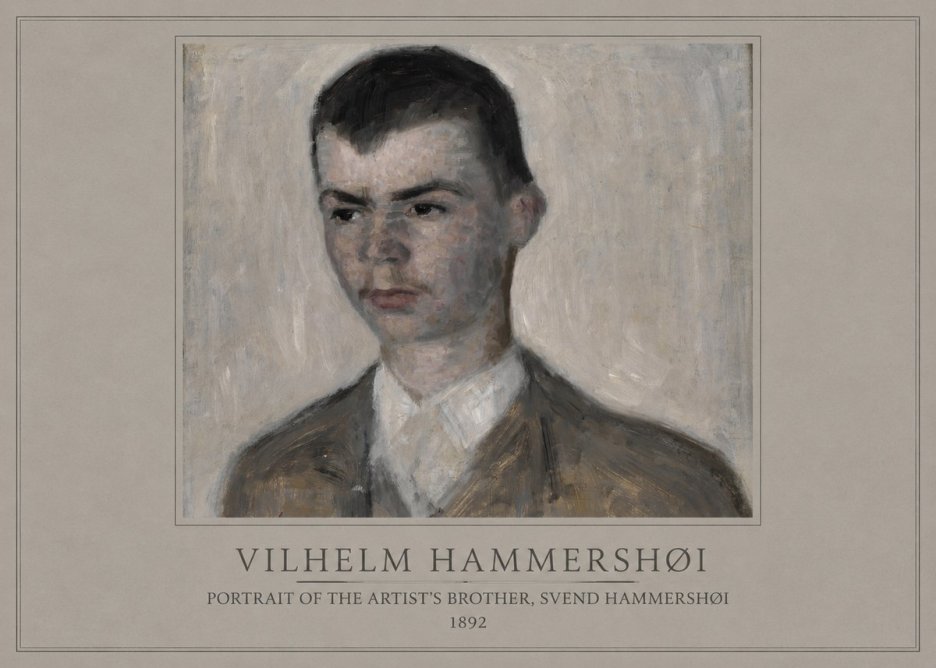 Vilhelm Hammershøi Portrait of the Artist's Brother, Svend Hammershøi No1 - Juliste