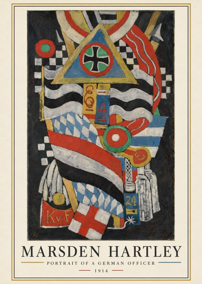 Marsden Hartley Portrait of a German Officer I No3 - Juliste