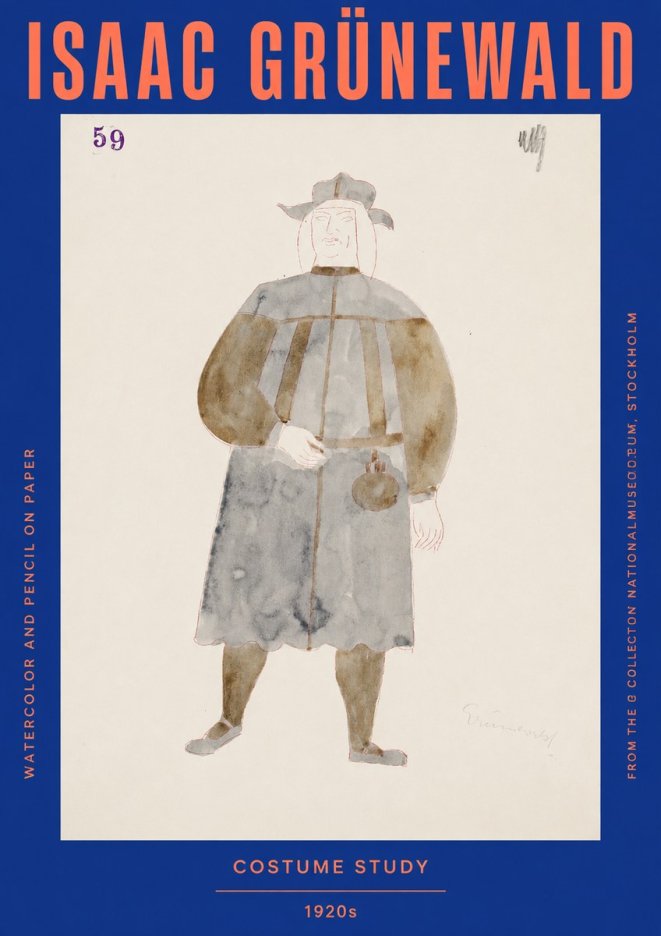 Isaac Grünewald Costume Study I No2 - Juliste