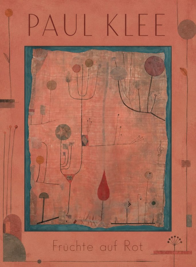 Paul Klee Früchte Auf Rot No1 - Juliste