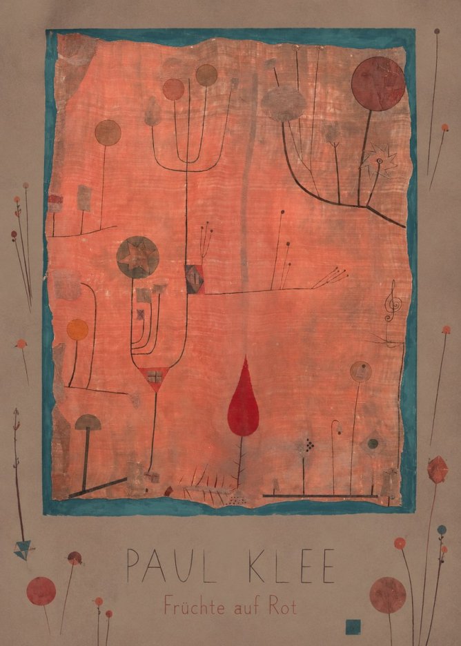 Paul Klee Früchte Auf Rot No3 - Juliste