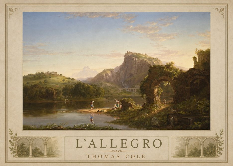 Thomas Cole L'allegro No1 - Juliste