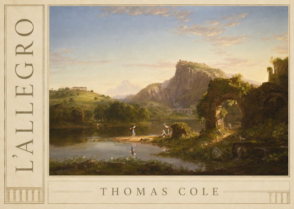 Thomas Cole L'allegro No2 - Juliste