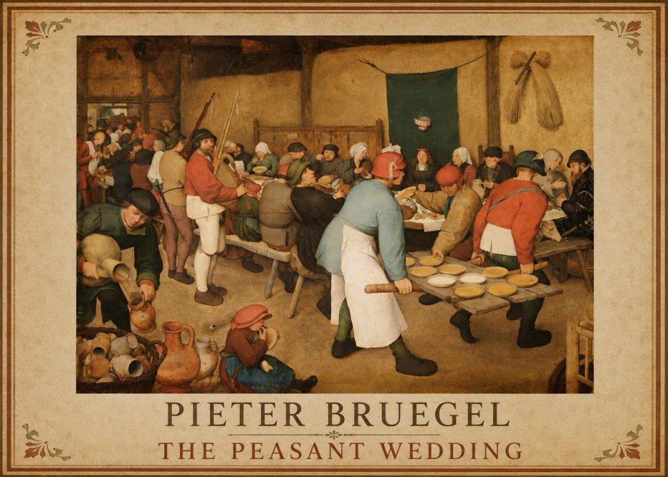 Pieter Bruegel The Peasant Wedding I No1 - Juliste