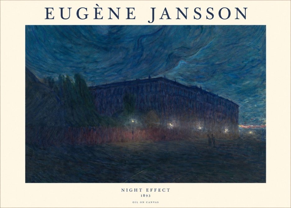 Eugène Jansson Night Effect No1 - Juliste