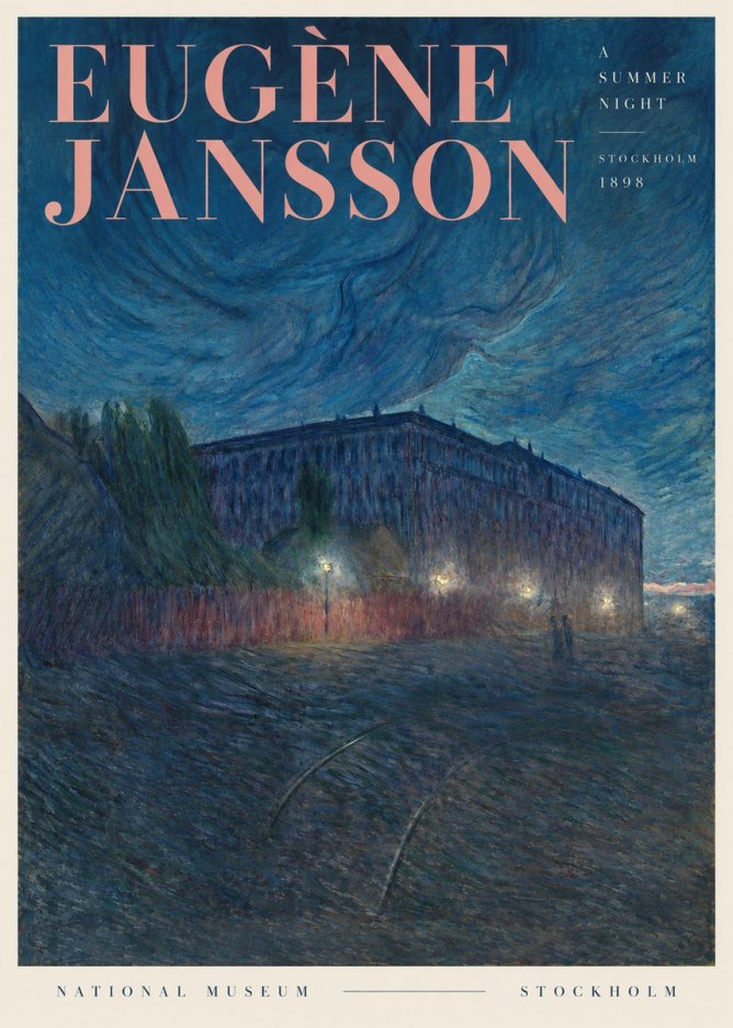 Eugène Jansson Night Effect No4 - Juliste