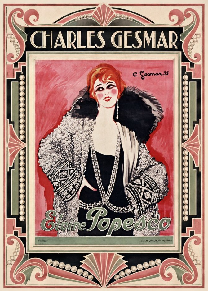 Charles Gesmar Elvire Popesco I No1 - Juliste