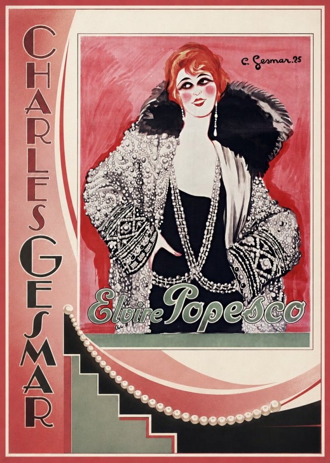Charles Gesmar Elvire Popesco I No2 - Juliste