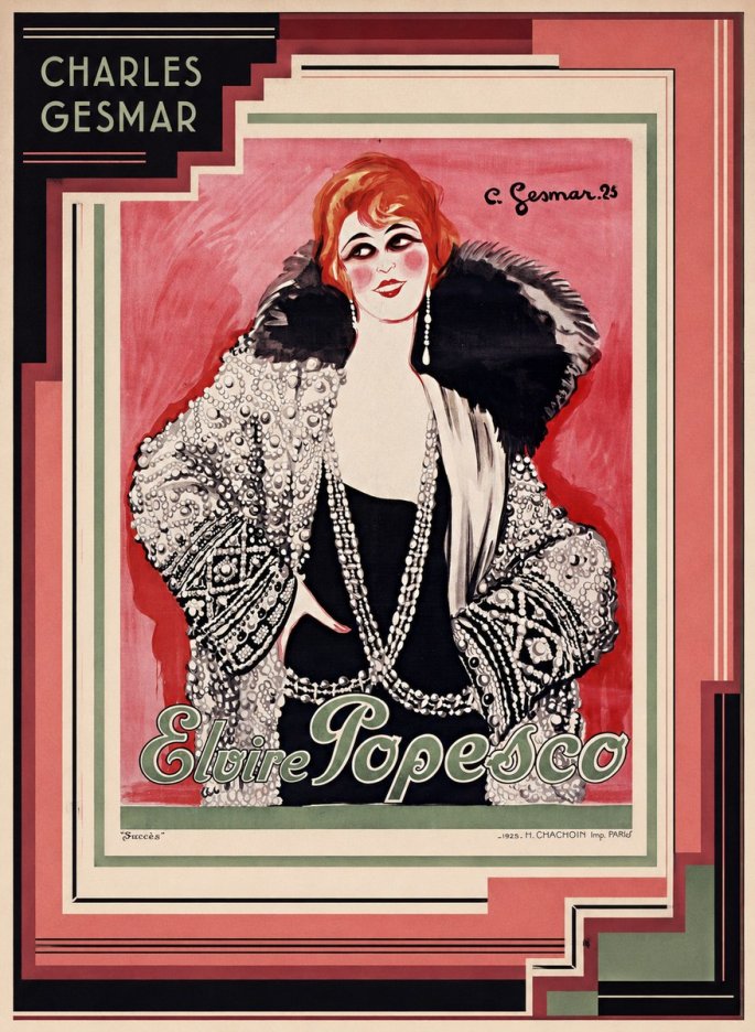 Charles Gesmar Elvire Popesco I No3 - Juliste