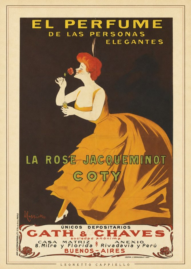 Leonetto Cappiello La Rose Jacqueminot Coty No3 - Juliste