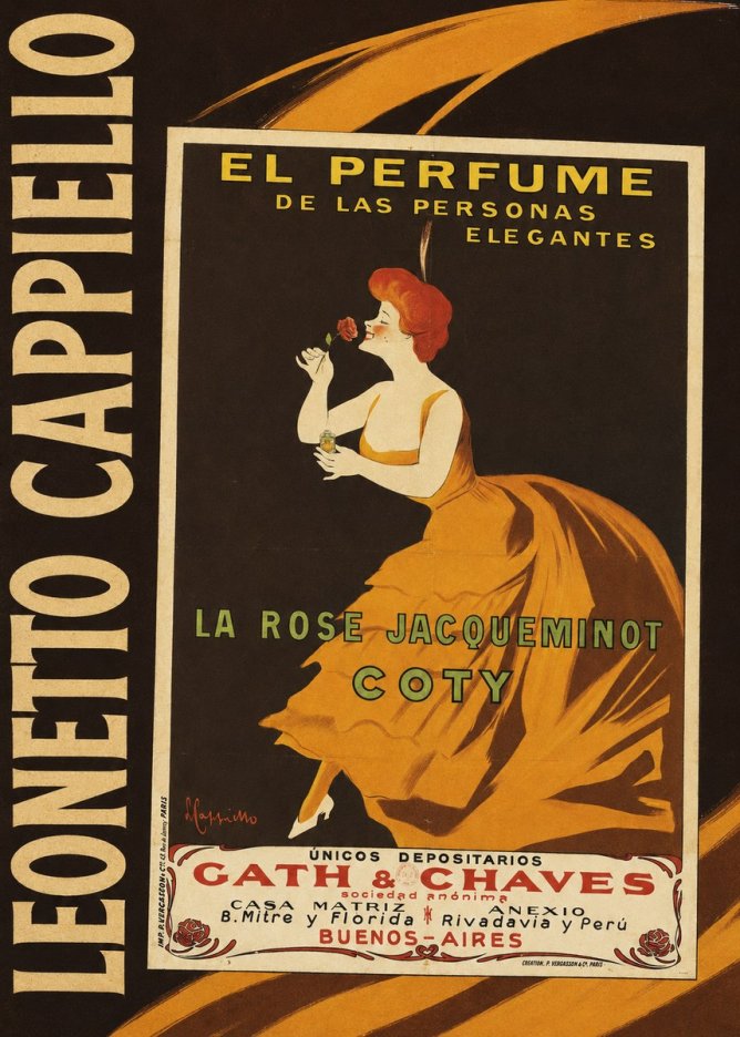 Leonetto Cappiello La Rose Jacqueminot Coty No4 - Juliste