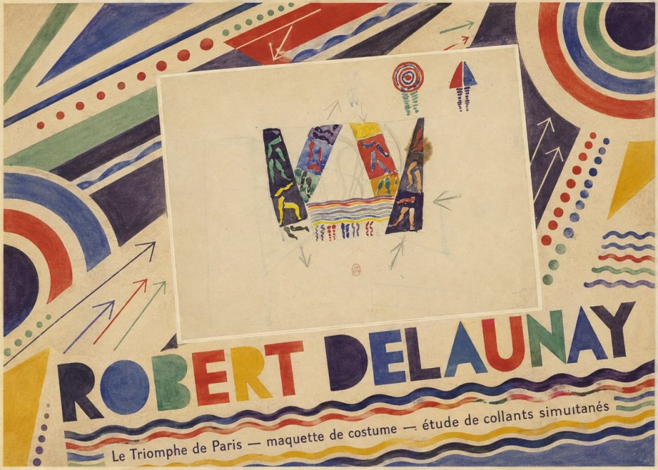 Robert Delaunay Le Triomphe De Paris — Maquette De Costume — Étude De Collants Simultanés No6 - Juliste