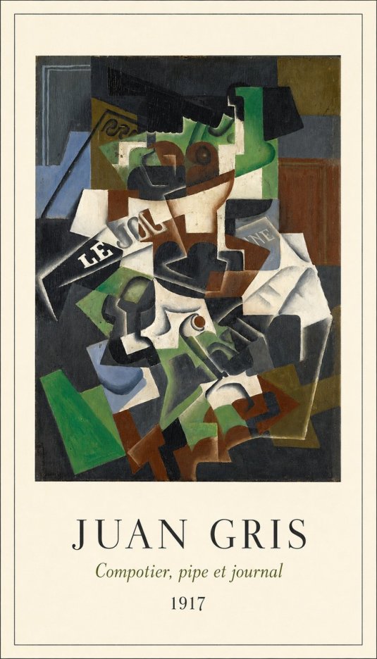 Juan Gris Compotier, Pipe Et Journal No4 - Juliste