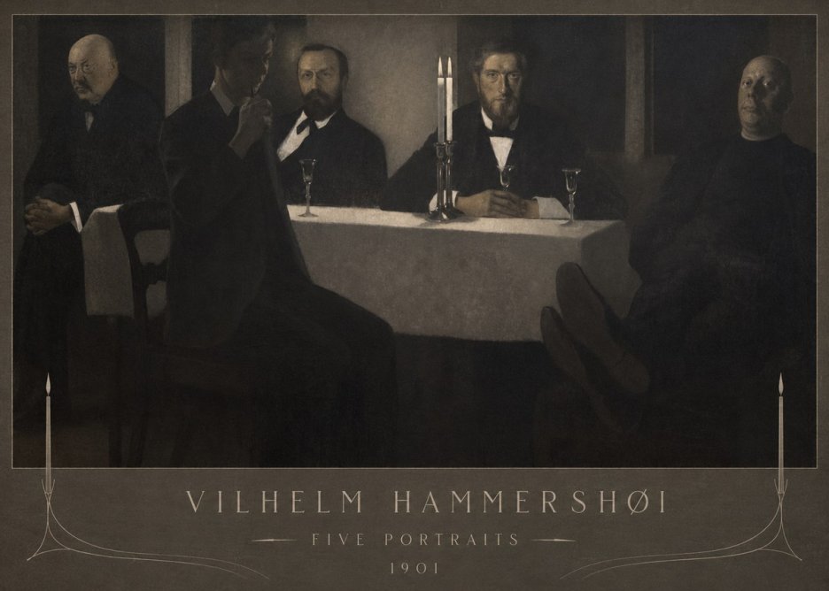 Vilhelm Hammershøi Five Portraits I No4 - Juliste